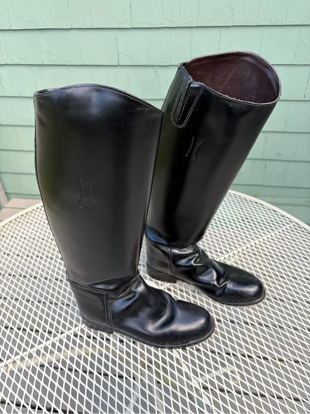 Devon-Aire Tall Riding Boots Women’s 10W Black Equestrian Boots Leather